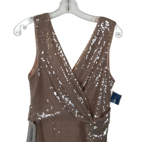 NWT Kay Unger Womens Size 12 Katrina Sequin Embellished High Low Gown Dress NEW - Picture 6 of 9